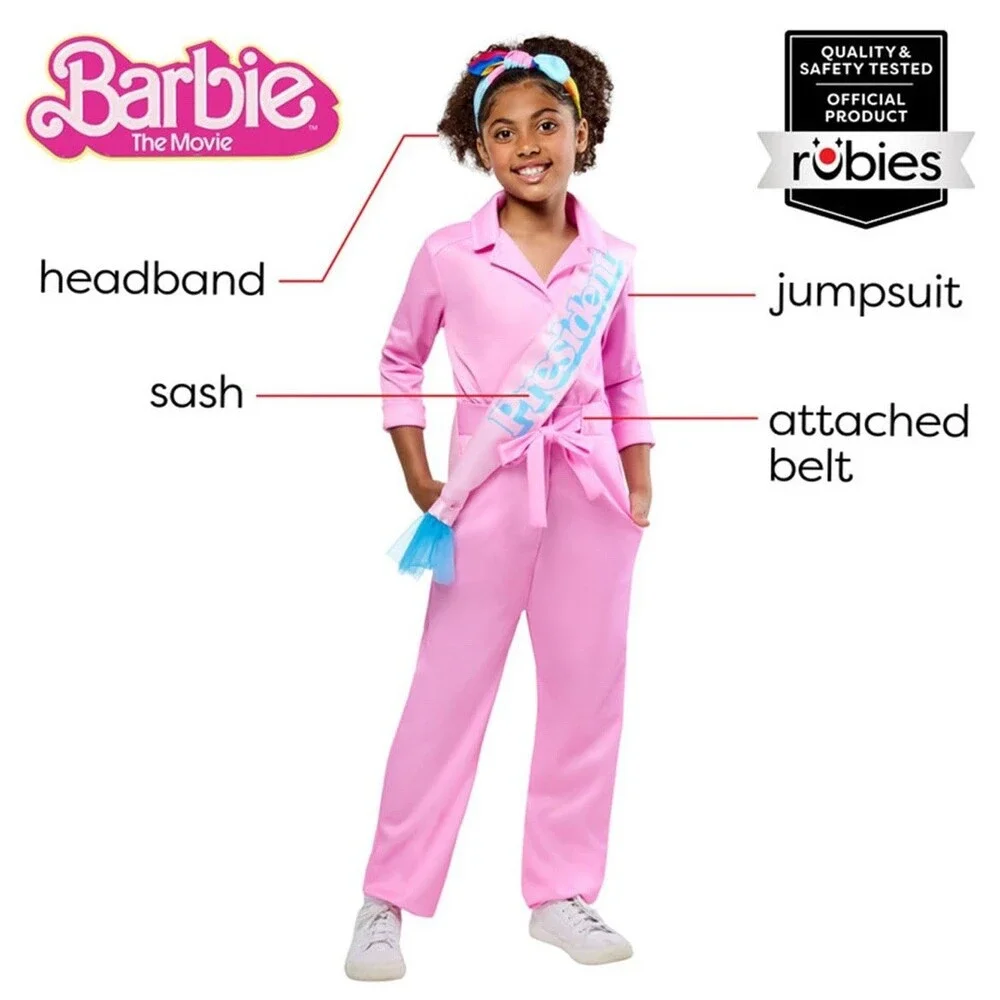 President Barbie the Movie Child Costume Size Small (ages 5-7)  Jumpsuit + xtras